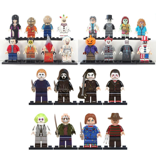 Assorted Halloween Horror Movie Minifigure Set  with Weapons & Accessories