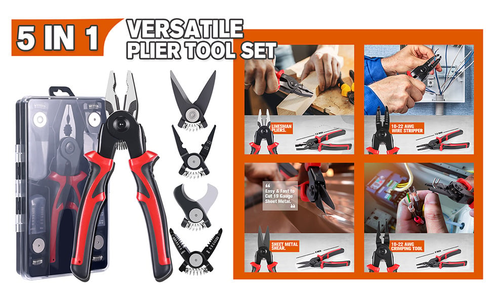 5 in 1 All Purpose Versatile Heavy Duty Tool Kit🪛